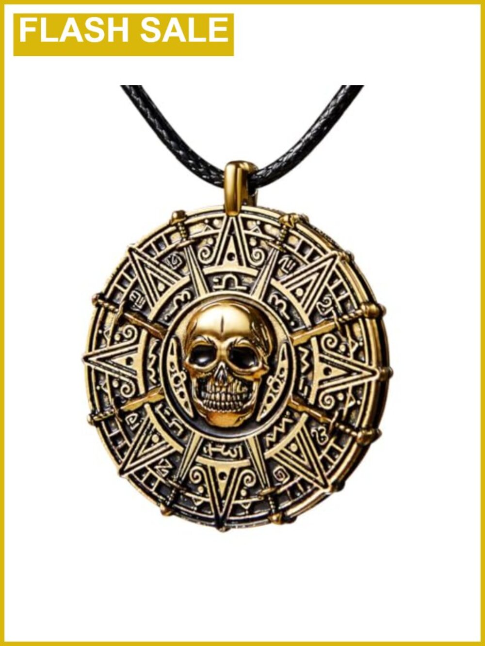 Pirate Coin Necklace Skull Pendant Costume Accessory